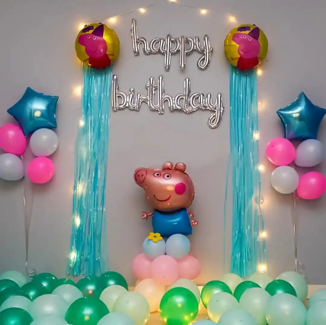 Peppa Sparkle Balloons Topper Birthday Decor